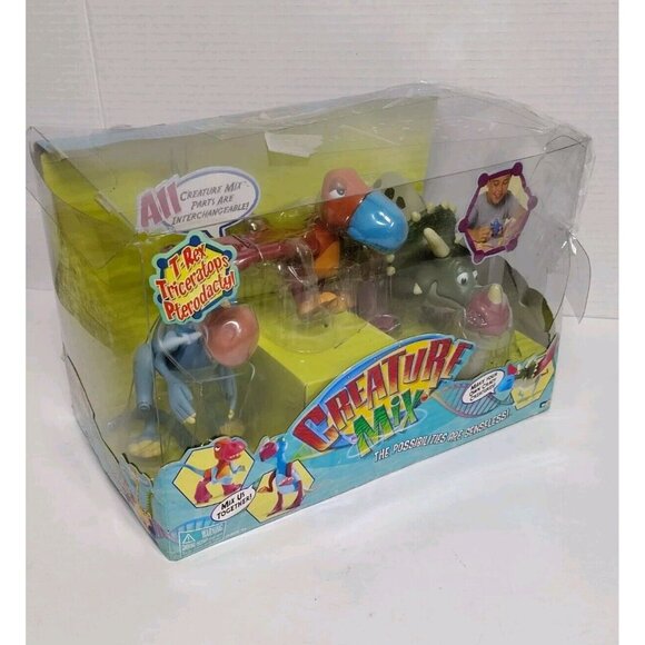 MGA Entertainment CREATURE MIX  T-Rex, Triceratops, Pterodactyl RARE NEW - Picture 14 of 15